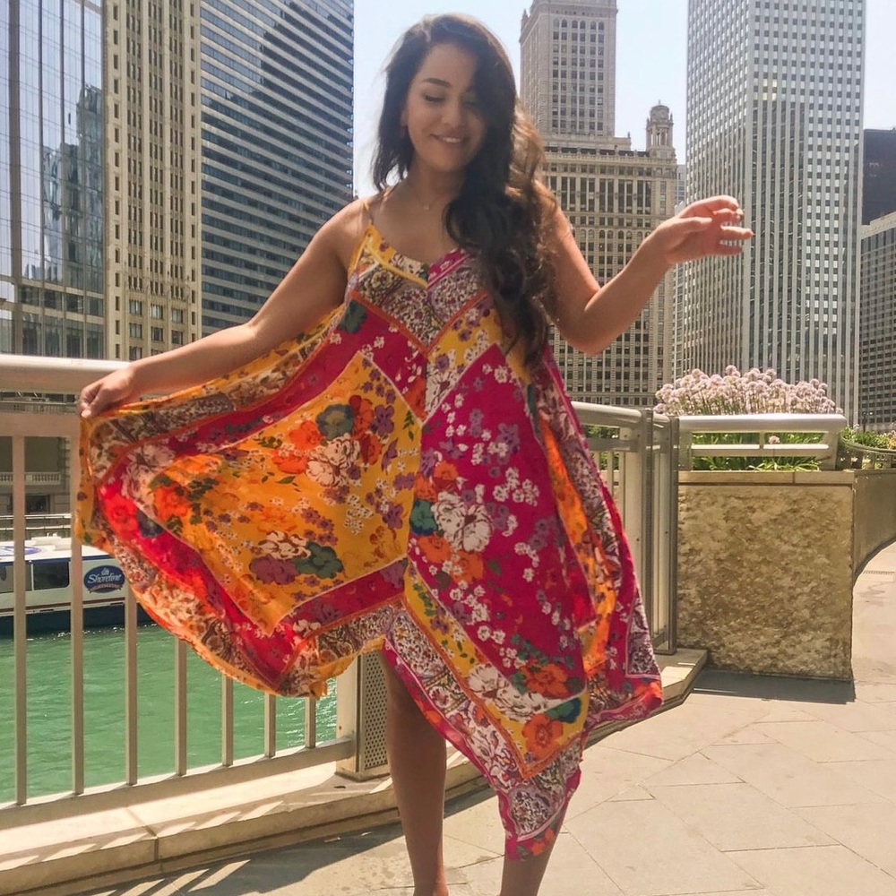 Anthropologie Multicolored MIDI Dress - Picture 1 of 5